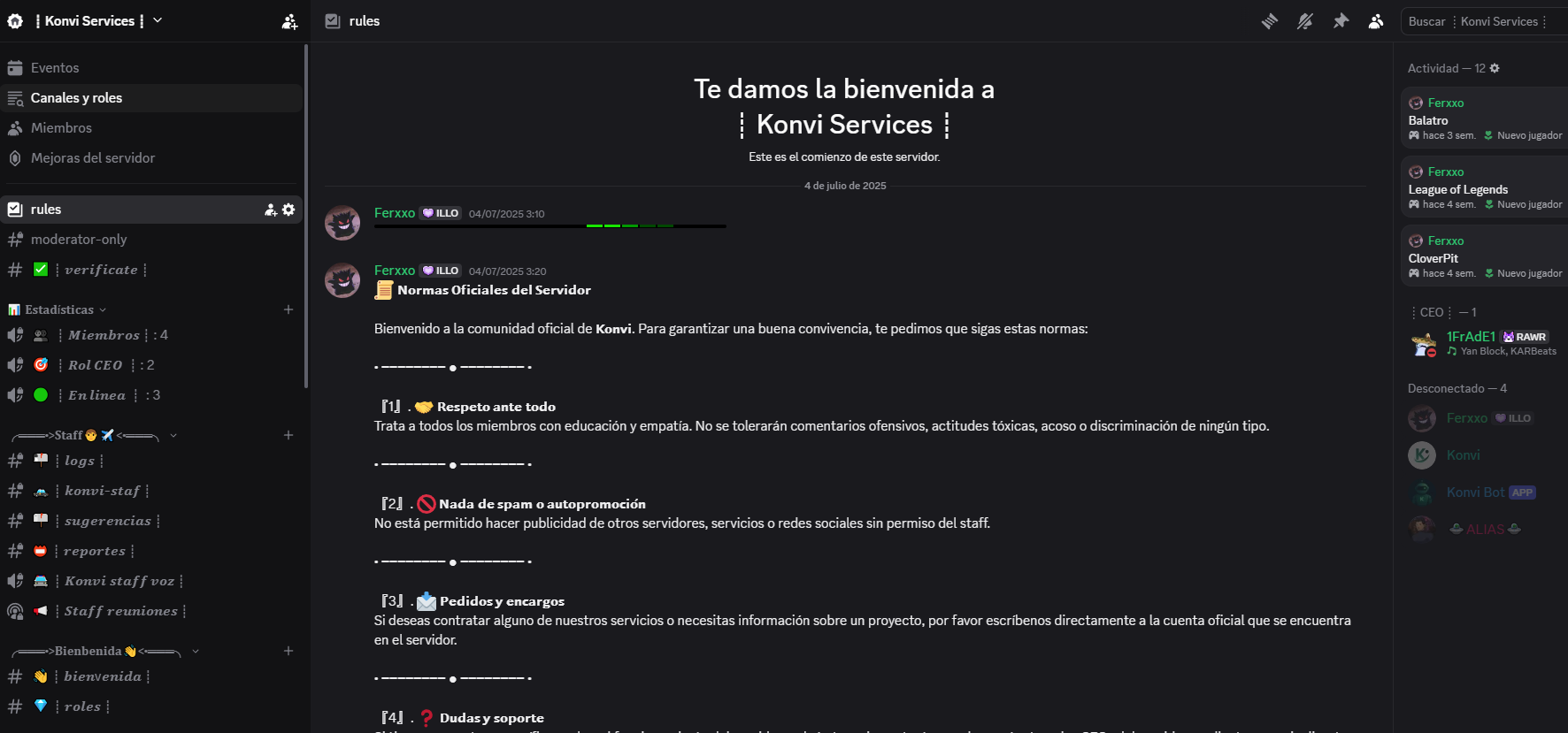 Servidor Discord — Proyecto 2
